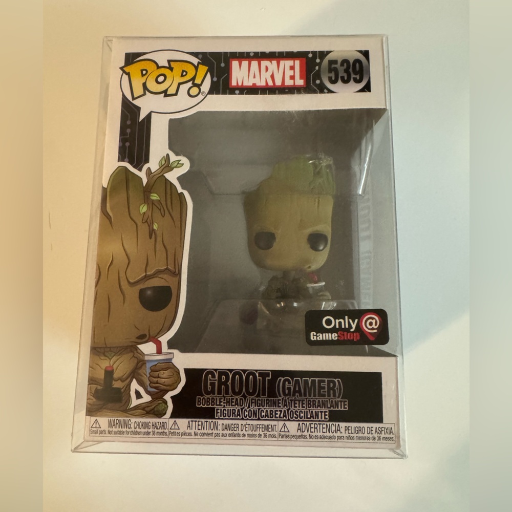 🌳539 Funko Pop Marvel Groot (Gamer) *Game Stop Exclusive*🌳